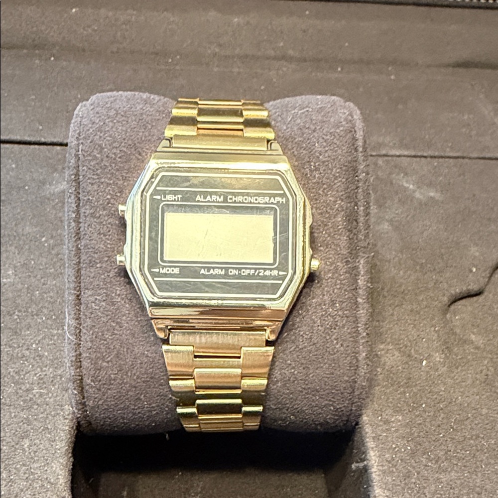 Gold Digital Watch